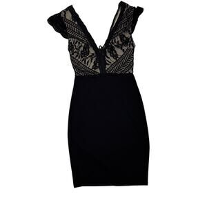 Y2K Charlotte Russe XS Dress 90s Vamp Witchy Fairy Grunge Dark Romantic Lace